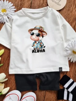 Koszulka dla dziecka krówka aloha
