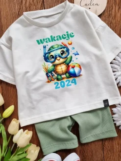 Koszulka dla dziecka żółwik nurek