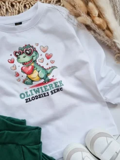 Koszulka dziecięca dino złodziej serc