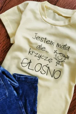 Koszulka dziecięca Jestem mała, ale krzyczę głośno