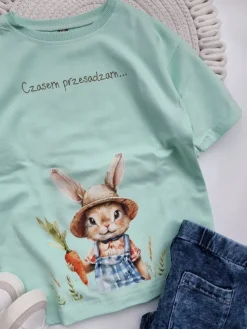 Koszulka dziecięca królik ogrodnik Czasem przesadzam…