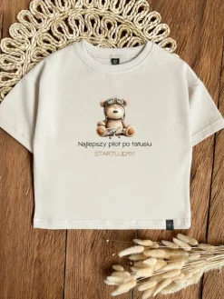 Koszulka dziecięca najlepszy pilot po tatusiu