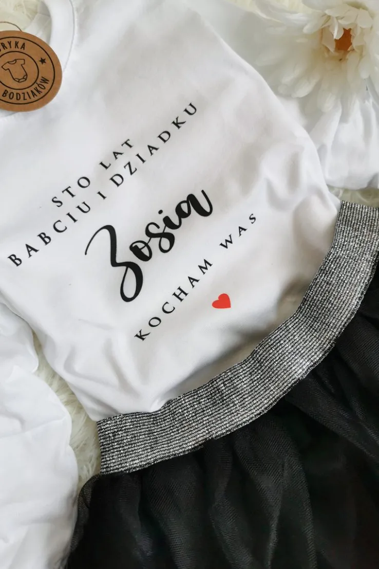 Koszulka dziecięca sto lat babciu dziadku