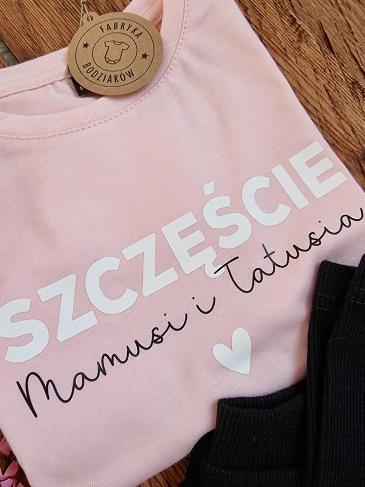 Koszulka dziecięca szczęście mamusi i tatusia