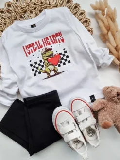 Koszulka dziecięca z dinozaurem I STEAL HEARTS