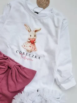 Koszulka dziecięca z króliczkiem córeczka tatusia