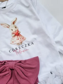 Koszulka dziecięca z króliczkiem córeczka tatusia