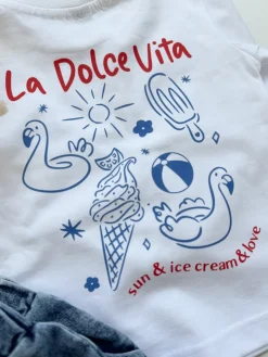 Koszulka dziecięca z nadrukiem la dolce vita