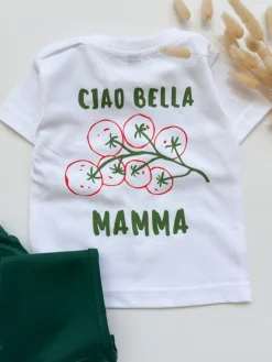 Koszulka dziecięca z nadrukiem ciao bella mamma