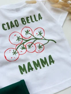 Koszulka dziecięca z nadrukiem ciao bella mamma