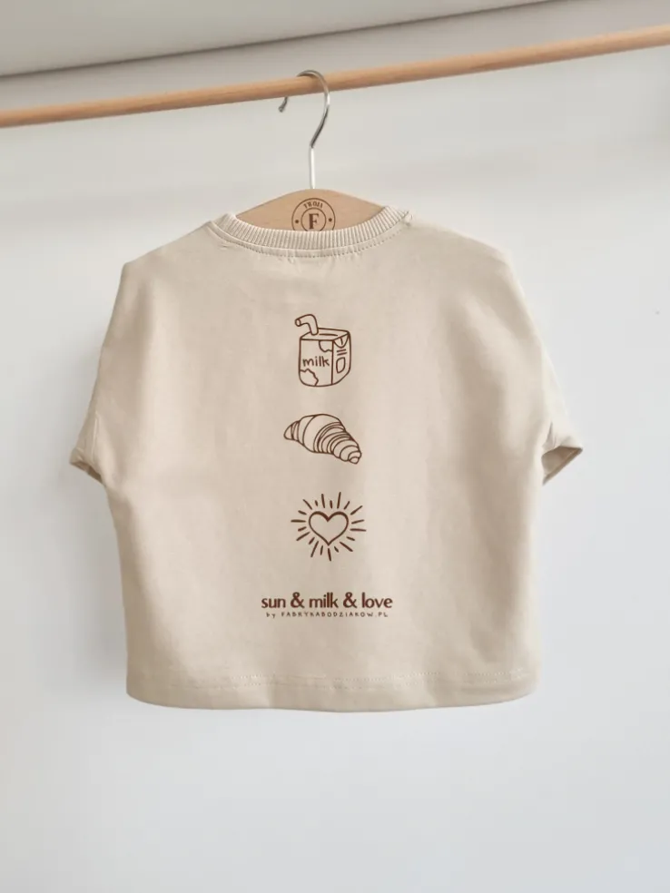 Koszulka dziecięca z nadrukiem sun milk love