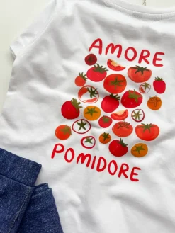 Koszulka dziecięca z nadrukiem amore pomidore