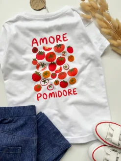 Koszulka dziecięca z nadrukiem amore pomidore