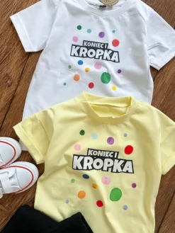 Koszulka dziecięca z nadrukiem koniec i kropka
