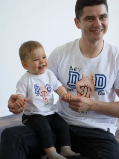 Koszulka męska Best Dad ever z nadrukiem pięści
