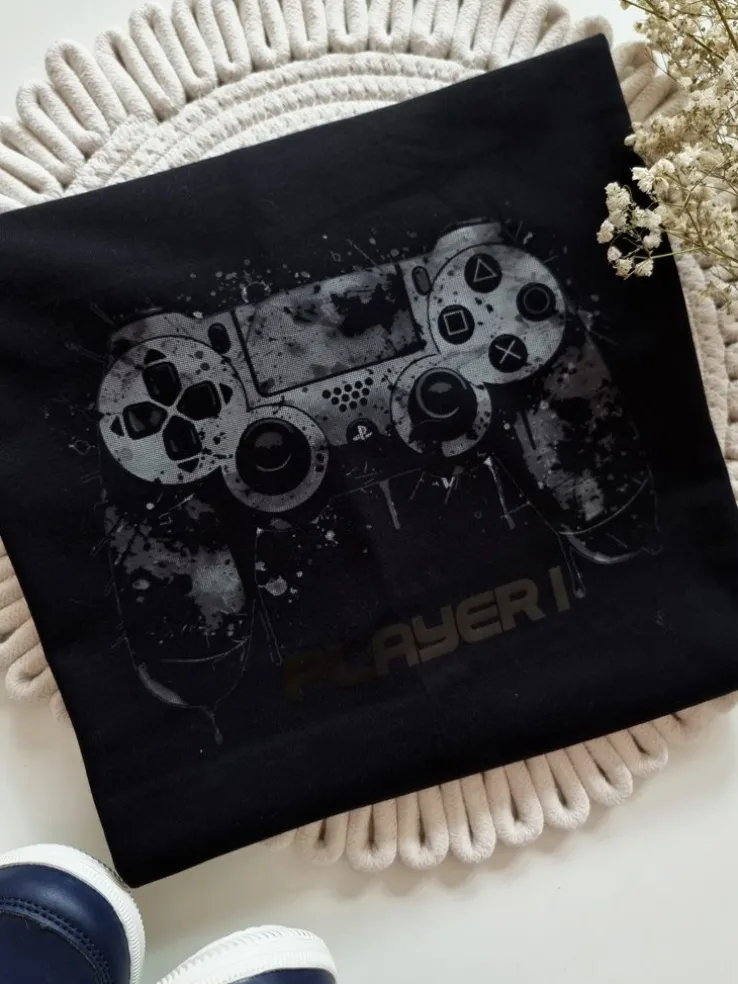 Koszulka męska czarny pad player1