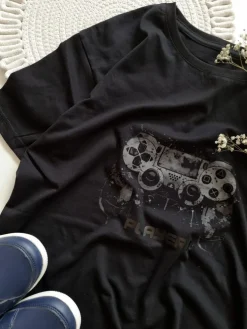 Koszulka męska czarny pad player1