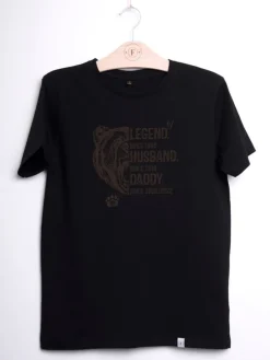 Koszulka męska legend husband daddy z niedźwiedziem
