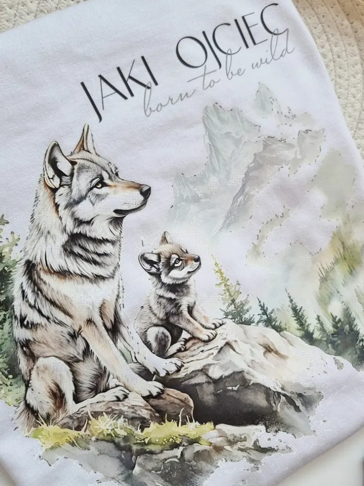 Koszulka męska wilki jaki ojciec