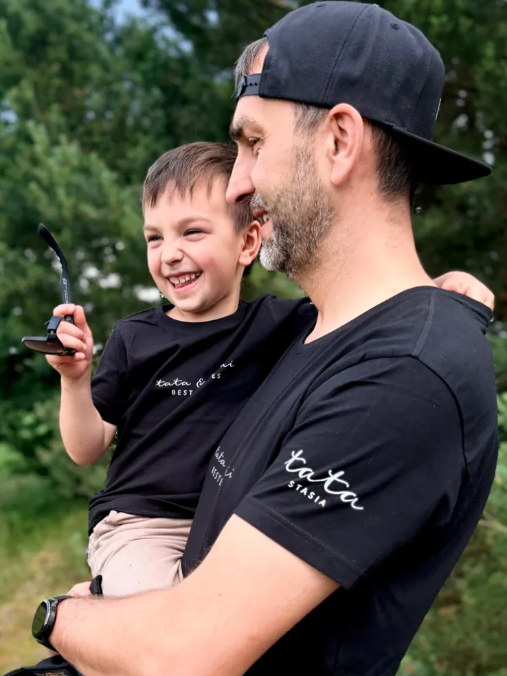 Koszulka męska z nadrukiem best buddies tata mini