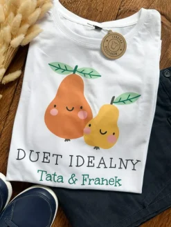 Koszulka męska z nadrukiem duet idealny