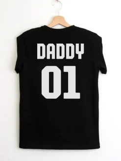 Koszulka męska z nadrukiem na plecach daddy 01