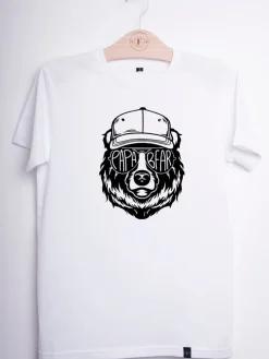 Koszulka męska z nadrukiem papa bear