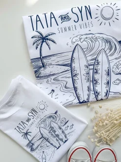 Koszulka męska z nadrukiem Tatuś summer vibes