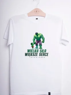 Koszulka męska z nadrukiem Wielka siła większe serce