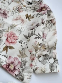 Koszulka z długim rękawem kwiaty vintage
