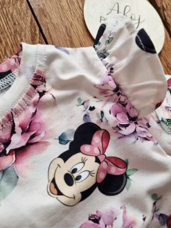 Koszulka z falbankami krótki rękaw myszka Minnie