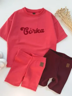 Koszulka z nadrukiem Córka + 2pak kolarek