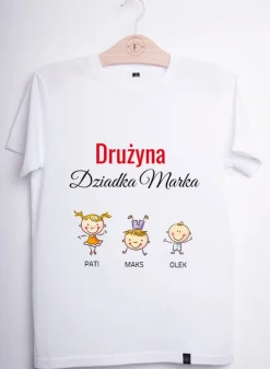 Koszulka z wnukami dla dziadka (Twój projekt, kreator online)