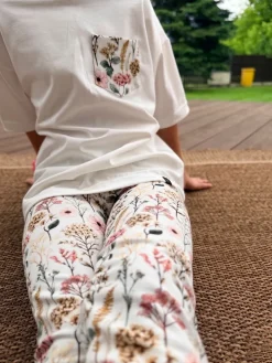 Legginsy dziecięce hortensje