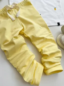 Legginsy dziecięce żółte