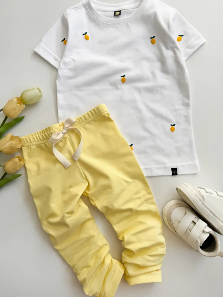 Legginsy dziecięce żółte