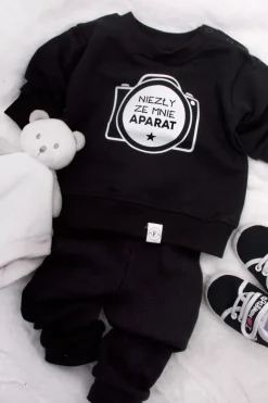 Legginsy niemowlęce prążkowane czarne