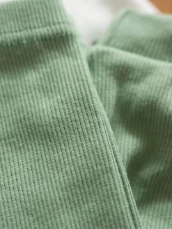 Legginsy niemowlęce prążkowane pistacja