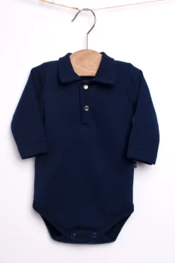 Niemowlęce body polo granatowe