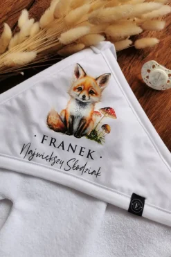 Okrycie kąpielowe leśni przyjaciele z imieniem