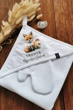 Okrycie kąpielowe leśni przyjaciele z imieniem