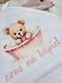 Okrycie kąpielowe słodki miś czas na kąpiel