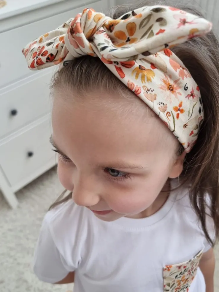Opaska pin up pomarańczowy ogród