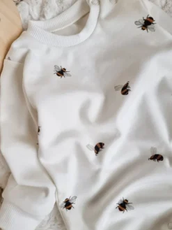 Pajac niemowlęcy bez stópek pszczoły