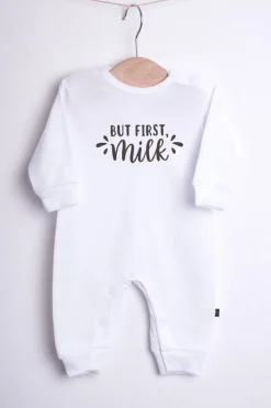 Pajac niemowlęcy but first milk