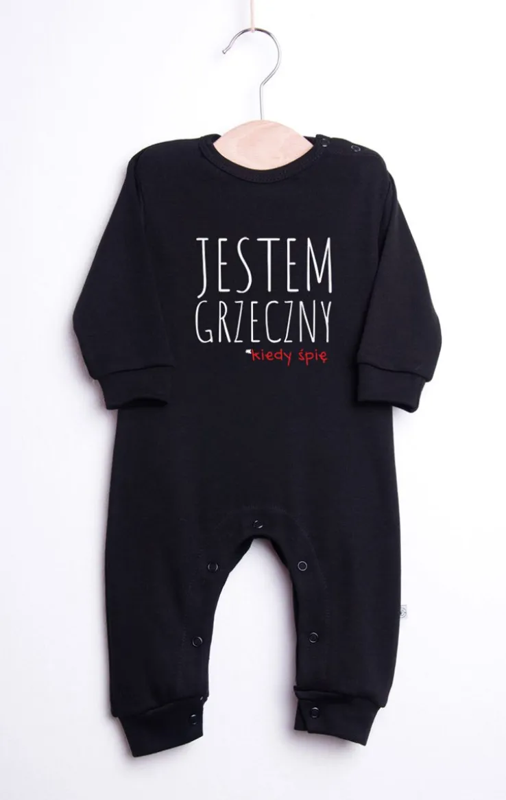 Pajac niemowlęcy Jestem Grzeczny/a kiedy śpię