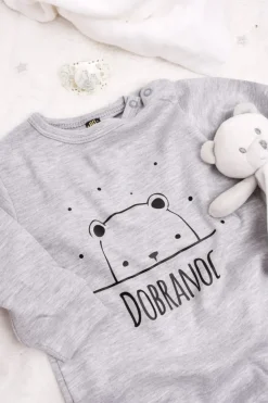 Pajac niemowlęcy z misiem na dobranoc