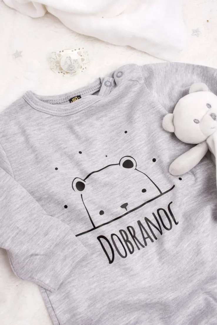 Pajac niemowlęcy z misiem na dobranoc