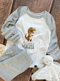 Piżama dziecięca z nadrukiem dinozaura