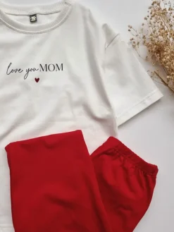 Piżama dziecięca z nadrukiem love you MOM